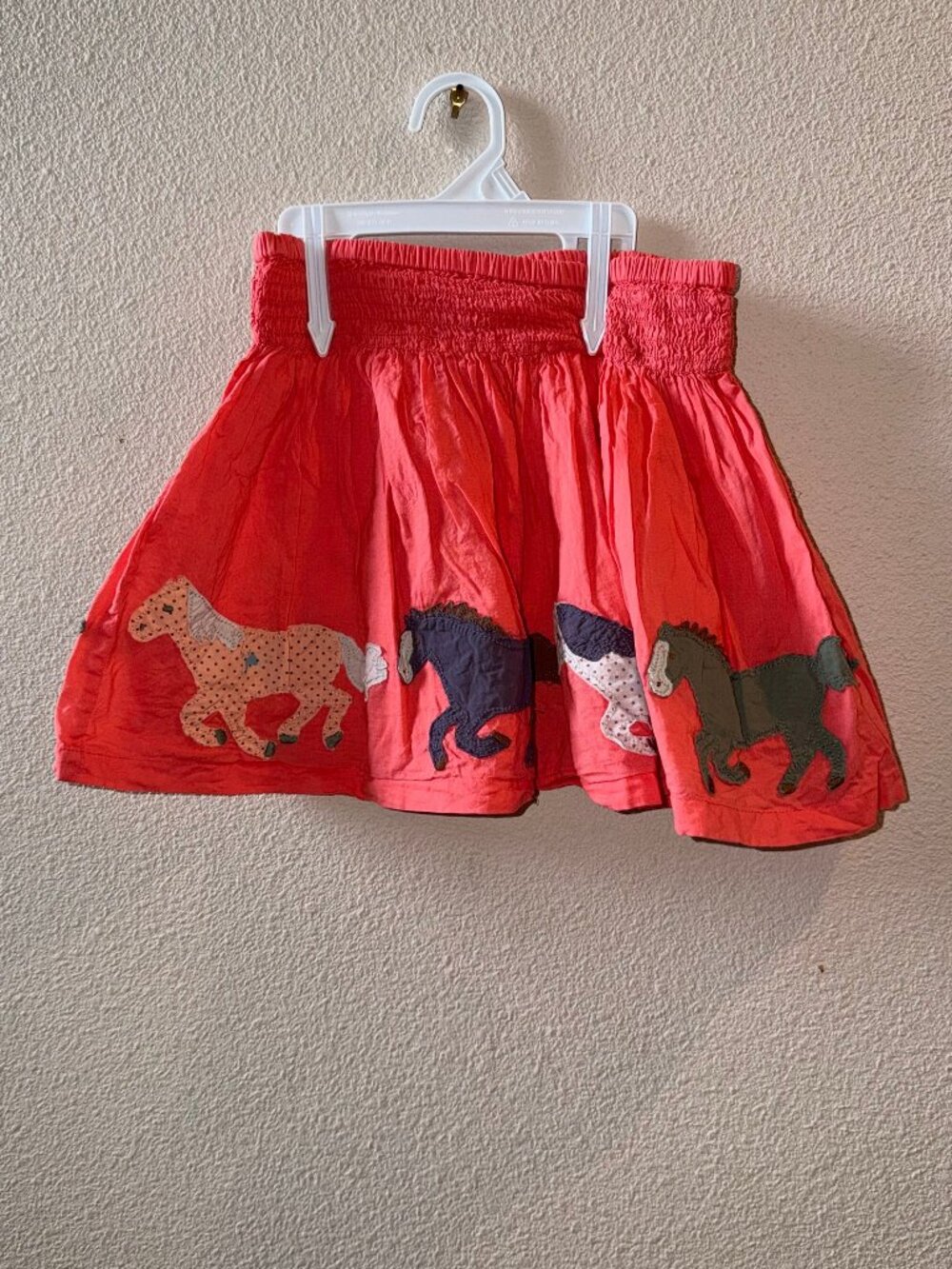 Mini Boden Skirt with Horse Appliqué 5-6Y